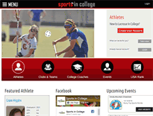 Tablet Screenshot of lacrosseincollege.com